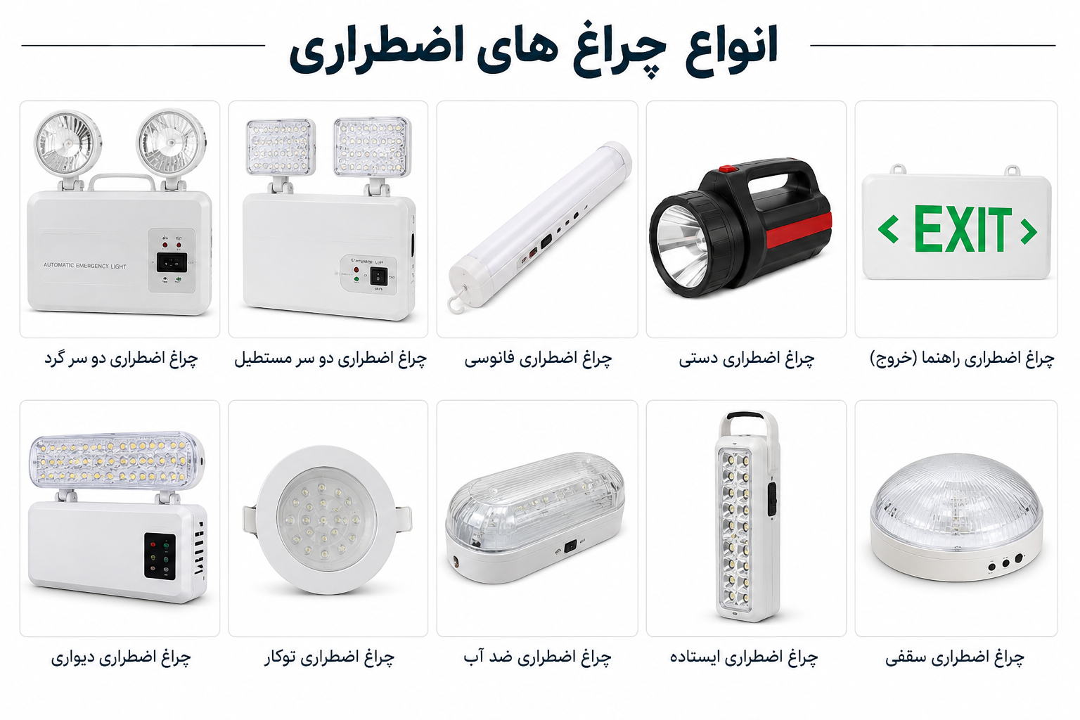 راهنمای جامع خرید چراغ اضطراری | معرفی انواع، کاربردها، مزایا و نکات مهم انتخاب بهترین مدل